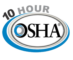 OSHA logo with "10 Hour" written above it.