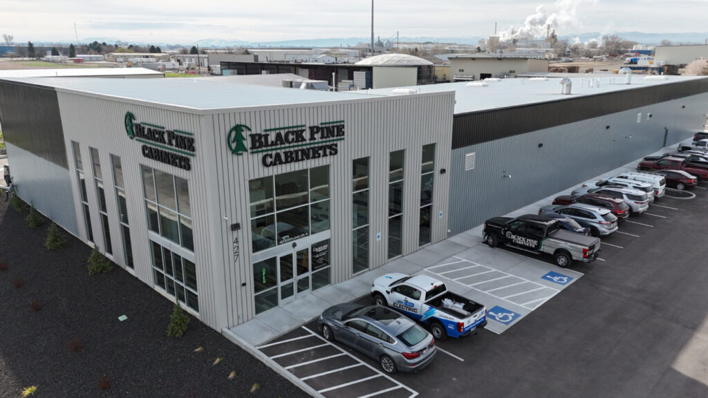 Magic Valley Electric commercial LED retrofits at Black Pine Cabinets industrial building