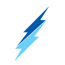 small icon of two identical lightning bolts overlaid each other.