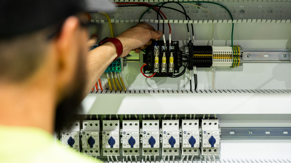 MVE electrician at work