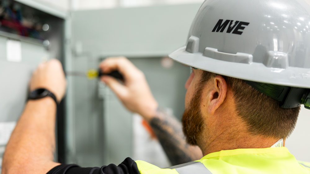 MVE electrician at work